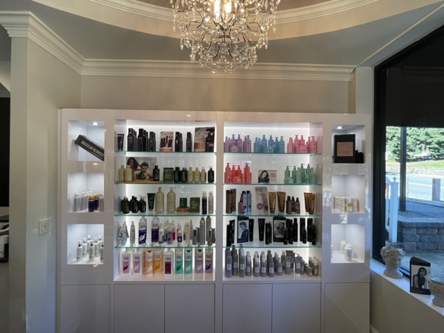 hair products in beautiful luxury NJ salon